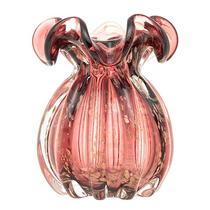 Vaso de Vidro Italy Rose Tipo Murano 13 x17cm Wolff