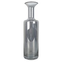 Vaso de vidro jateado transparente 8cm x 8cm x 28cm - BTC Decor