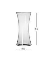 Vaso de Vidro Julieta (Silhueta) Transparente para Decoração, Arranjos Florais Tam. 30 cm