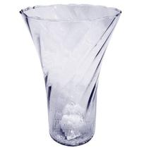Vaso de Vidro Lirio Pequeno Rigado 22x14cm de Diametro - Mistral