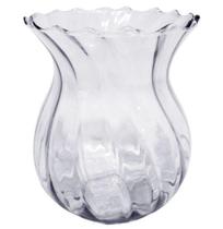 Vaso de Vidro Margarida Pequeno Rigado 18,5x14cm de Diametro - Mistral