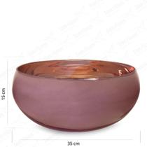 Vaso de Vidro Margot Grande Espelhado Rose 35x15