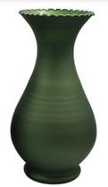 Vaso de vidro mediterraneo verde cintilante 18x35 cm