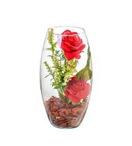 Vaso De Vidro Mesa Médio 19cm Decoração Flores Glass Home