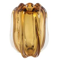 Vaso De Vidro Murano Âmbar 3 31x21cm - Btc