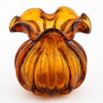 Vaso de Vidro Murano Flor Plantas Arranjos Âmbar Trouxinha 10x11cm Lemis Vaso de Vidro Murano Flor Plantas Arranjos Âmbar Trouxinha 10x11cm Lemis