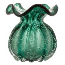 Vaso de Vidro Murano Flor Plantas Arranjos Verde Esmeralda Trouxinha 10x11cm Lemis Vaso de Vidro Murano Flor Plantas Arranjos Verde Esmeralda Trouxinha 10x11cm Lemis