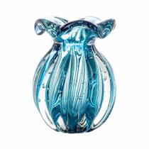 Vaso de Vidro Murano Trouxinha 20x15cm Cristais Tavares