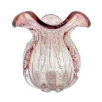 Vaso De Vidro Murano Trouxinha Veneza 11X11X11,5Cm Transpare