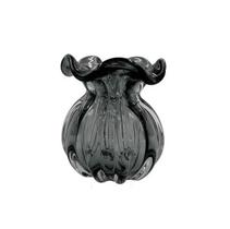 Vaso De Vidro Murano Trouxinha Veneza 12X14Cm Jolitex Cinza Vaso De Vidro Murano Trouxinha Veneza 12X14Cm Jolitex Cinza