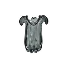 Vaso De Vidro Murano Veneza 16X16X16Cm - Jolitex - Cinza