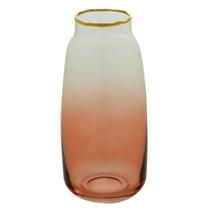Vaso de vidro Ombré 8x17cm coral - ROYAL