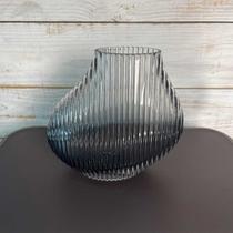 Vaso de Vidro Palladium Degradee Cinza 22 x 6 x 18cm