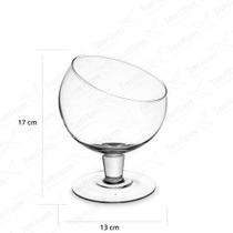 Vaso de Vidro para Decoração Boca Torta com Pé 17x13 Vaso de Vidro para Decoração Boca Torta com Pé 17x13