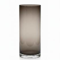 Vaso de vidro preto fume 30cm grillo