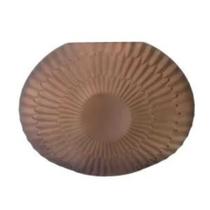 Vaso De Vidro Redondo Plissado Bronze Fosco 33x24CM