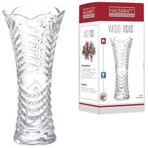 Vaso De Vidro Relevo Isis Hauskraft 19X9Cm De Ø Na Caixa