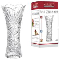 Vaso De Vidro Relevo Solaris New Hauskraft 19X9Cm Na Caixa