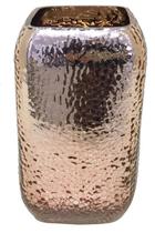 Vaso De Vidro Rose Gold 14X25 Cm