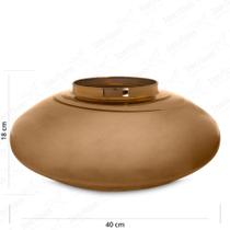 Vaso de Vidro Terrario Grande Espelhado Ambar 40x18