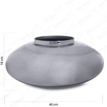 Vaso de Vidro Terrario Grande Espelhado Prata 40x18