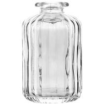 Vaso de vidro texturizado canelado Lyor 6x6x10