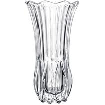 Vaso de vidro texturizado com bordas onduladas Tulipa Lyor 10x10x19 Vaso de vidro texturizado com bordas onduladas Tulipa Lyor 10x10x19