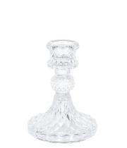 Vaso de vidro tipo castical transparente 10 cm grillo
