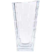 Vaso de Vidro Transparente Estampa em Alto-relevo 25cm Decorativo Estantes Mesas Aparadores