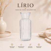 Vaso de Vidro Transparente Estilo Nórdico para Flores Centro de Mesa Decoração Sala Festa Casamento Modelo:Lírio - 13,5c Vaso de Vidro Transparente Estilo Nórdico para Flores Centro de Mesa Decoração Sala Festa Casamento Modelo:Lírio - 13,5c