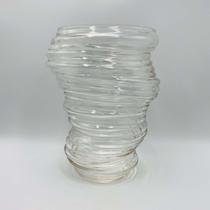 Vaso de Vidro Vulcano Transparente 28x25cm Vaso de Vidro Vulcano Transparente 28x25cm