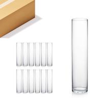 Vaso de vidro WGVI Quality, grosso, pesado, alto, transparente, cilindro 4x18cm Vaso de vidro WGVI Quality, grosso, pesado, alto, transparente, cilindro 4x18cm