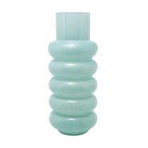 Vaso de Vidro Wolff Gomos Menta 15cmx15cmx35cm 29515 Vaso de Vidro Wolff Gomos Menta 15cmx15cmx35cm 29515