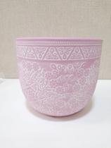 Vaso Decor Cerâmica Rosa 12x14cm