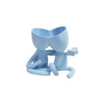 Vaso Decor Robert Casal Selfie Plantas Suculentas Azul Claro 13 cm