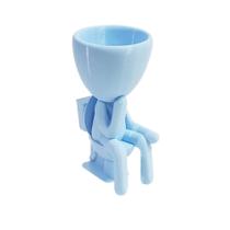 Vaso Decor Robert Plant Banheiro Suculentas Azul Claro - 3D Art