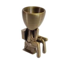 Vaso Decor Robert Plant Banheiro Suculentas Ouro Velho - 3D Art