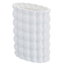 Vaso Decora Sala Moderno Planta Off-White Cerâmica Rafimex