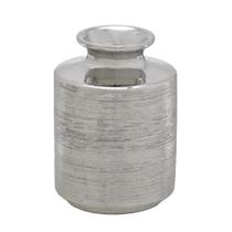 Vaso Decoração Prateado Rustico Sala Aparador Mesa Casa
