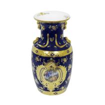 Vaso Decorativo 34cm Porcelana Limoges Pintura Francesa Luxo