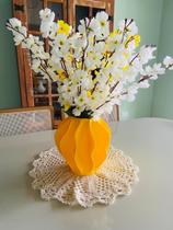 Vaso Decorativo 3D Elegância Orgânica 23cm Para Flores Artificiais Decoração Sala Quarto Escritório Rack Centro de Mesa