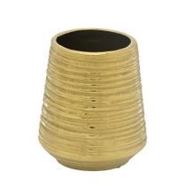 Vaso Decorativo Aparador Dourado Rustico Sala Mesa Casa