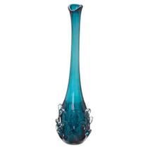 Vaso Decorativo Azul com Relevo - 54x18x11cm - Vasos Clássicos de Luxo com Acabamentos Finos - Alta Qualidade em Estilo Clássico!