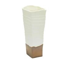 Vaso Decorativo Bege com Marrom Design Contemp. Luxo Vaso Decorativo Bege com Marrom Design Contemp. Luxo