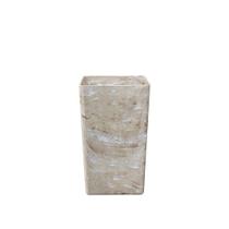 Vaso decorativo bege travertino 22,05cm Micromax