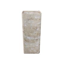 Vaso decorativo bege travertino 30cm Micromax