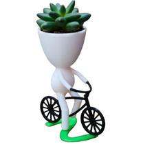 Vaso Decorativo Bob Ciclista na Bike para Suculentas e Cactos Vaso Decorativo Bob Ciclista na Bike para Suculentas e Cactos