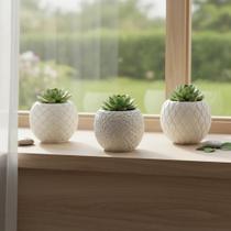 Vaso Decorativo Branco Moderno em Cerâmica Estilo Minimalista