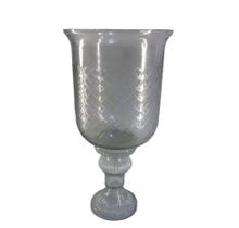 Vaso Decorativo c Base 37cm Lapidados Diagonais Formosa