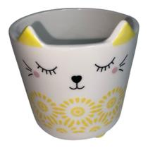Vaso Decorativo Cachepô de Porcelana 9,5cm Gatinho Vaso Decorativo Cachepô de Porcelana 9,5cm Gatinho